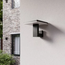 Lucande Terrassebelysning>LED udendørs væglampe Olesia, firkantet form