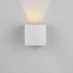 LED udendørs væglampe Talent, titanium-farvet, bredde 10 cm, sensor^Reality Leuchten New