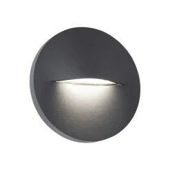 Viokef Væglamper>LED udendørs væglampe Vita, mørkegrå, Ø 14 cm