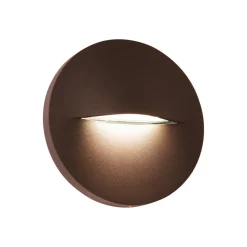 LED udendørs væglampe Vita, rustbrun, Ø 14 cm^Viokef Sale