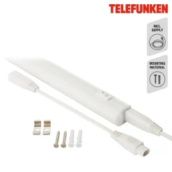 Telefunken LED underskabslampe Hephaistos, hvid, længde 57 cm