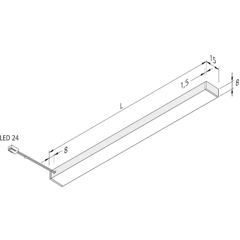 Hera LED underskabslampe Top-Stick FMK, 3.000K, 90cm
