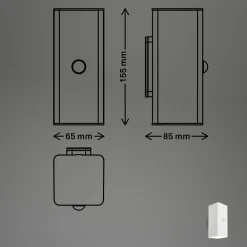 Briloner LED-akkudrevet udendørs væglampe, hvid, sensor, op/ned