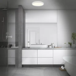 Briloner Loftlamper|Loftlamper>LED-badeværelsesloftlampe Slim Drip, hvid, Ø 42 cm