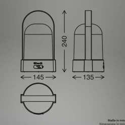 LED-batteridrevet bordlampe ASA BIG, lysegrå/antracit, 24 cm, IP44^Briloner Clearance