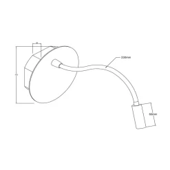 LED-batterivægspot Jolijn, guldmat, fleksibel arm, Ø 11 cm, magnet^Lucide