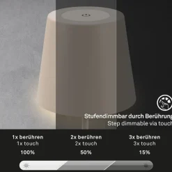 LED-bordlampe 7508011, beige, 2.700 K IP44 touchdæmper^Briloner Sale