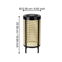 LED-bordlampe 48929, højde 26 cm, sort/beige^EGLO Online