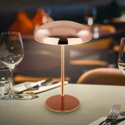 Briloner LED-bordlampe Brilo unplugged Caxa, kobberfarvet