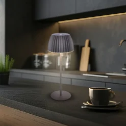 LED-bordlampe Brilo unplugged Riffle, 36 cm, antracit^Briloner Outlet