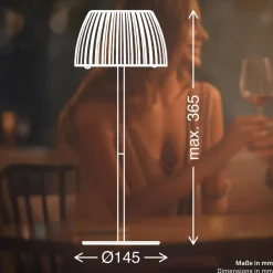 LED-bordlampe Brilo unplugged Riffle, 36 cm, antracit^Briloner Outlet