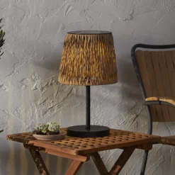 LED-bordlampe Cesta 48 cm brun/sort plast/metal^STAR TRADING Discount