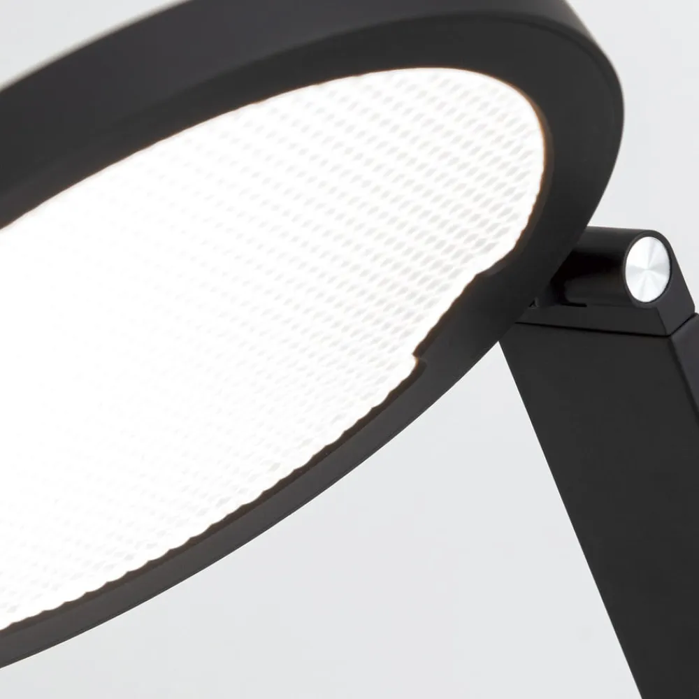 ORION LED-bordlampe Fati, sort, højde 60 cm, aluminium, dæmper