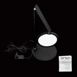 ORION LED-bordlampe Fati, sort, højde 60 cm, aluminium, dæmper