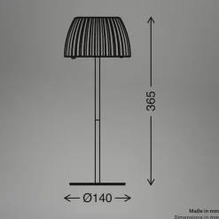 Briloner LED-bordlampe Loca, brun, højde 36 cm, metal/plast