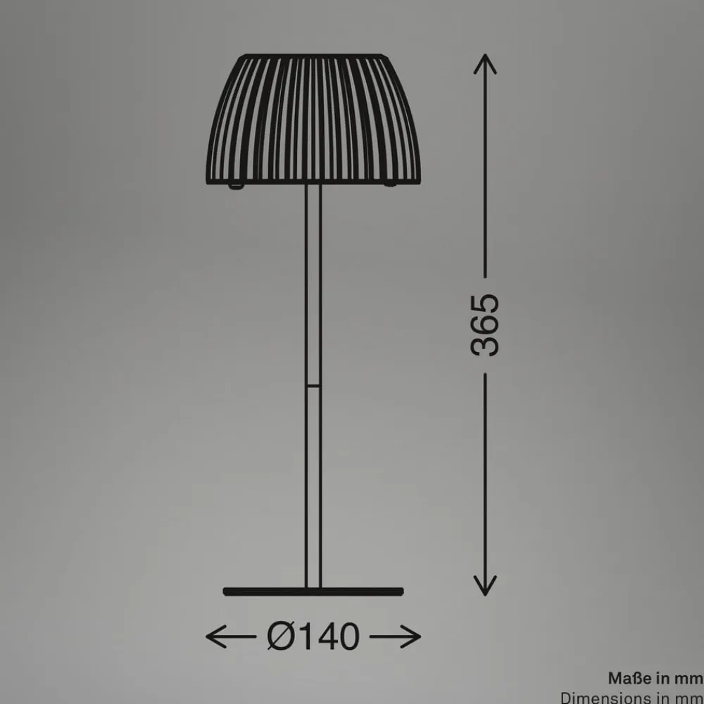 Briloner LED-bordlampe Loca, brun, højde 36 cm, metal/plast