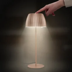 Briloner LED-bordlampe Loca, brun, højde 36 cm, metal/plast