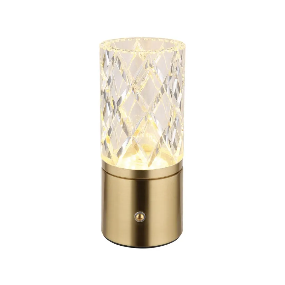 LED-bordlampe Lunki, messingfarvet, højde 19 cm, CCT^Globo Outlet