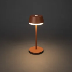 Konstsmide LED-bordlampe Lyon, terracotta, IP54, dæmper, CCT, RGB