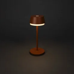 Konstsmide LED-bordlampe Lyon, terracotta, IP54, dæmper, CCT, RGB