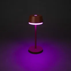 Konstsmide LED-bordlampe Lyon, terracotta, IP54, dæmper, CCT, RGB