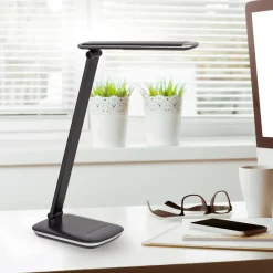 LED-bordlampe jazzy, sort, højde 43 cm, dæmpbar USB-port^Maul Discount