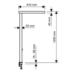 Maul Arbejdsrum/Kontor>LED-bordlampe juvis, sort 120 cm dæmpbar klemmefod