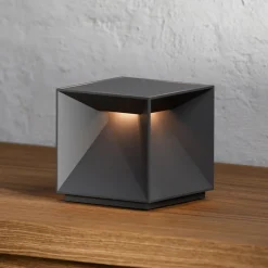 Sigor Dekorationsbelysning|Terrassebelysning>LED-bordlampe med batteri Nutalis, grafitgrå, IP54, dæmpbar
