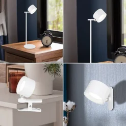 Globo LED-bordlampe med batteri Jorje CCT 4 i 1 hvid