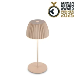 Briloner LED-bordlampe med batteri Brilo unplugged Riffle, 20 cm, beige