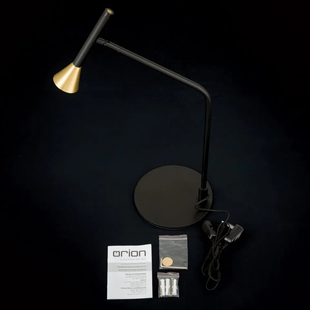 LED-bordlampe Odeon, sort, drejelig^ORION Online