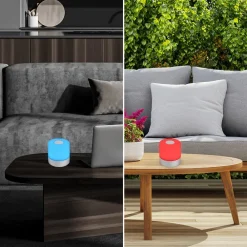 Briloner LED-bordlampe Smal, krom, RGBW, plast, 7 cm