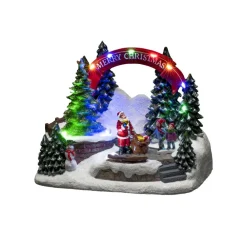 Konstsmide Christmas Dekorationsbelysning|Julepynt>LED-dekolampe julemand og børn, med musik