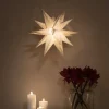 LED-dekolampe papirstjerne, 3D, hvid, dæmpbar^Konstsmide Christmas Best