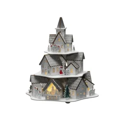 Konstsmide Christmas Dekorationsbelysning|Julepynt>LED-dekolampe træsilhuet huse, hvid