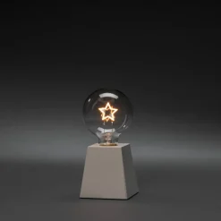 LED-dekorationslampe til bord træ, stjernefilament^Konstsmide Christmas New