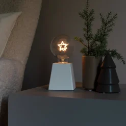 LED-dekorationslampe til bord træ, stjernefilament^Konstsmide Christmas New