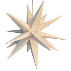 STERNTALER LED-dekostjerne, 18 takker, Ø 25 cm, hvid