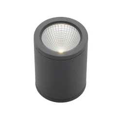 Lucande LED-downlight Embla af aluminium IP54, mørkegrå