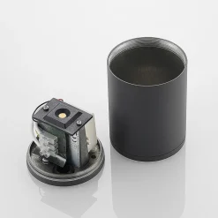 Lucande LED-downlight Embla af aluminium IP54, mørkegrå