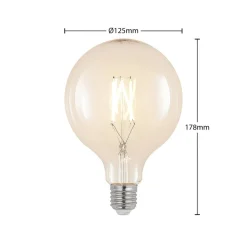 LED-filament E27 6 W 2.700 K G125 Globe klar 3 stk^Arcchio New