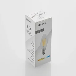 Arcchio LED-filamentpære E14 4 W 827 kerte, dæmpes, 3 stk