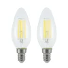 Arcchio LED-filamentpære E14 4 W 827 3-trins-dæmper, 2 stk