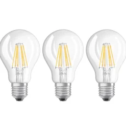 OSRAM Filament Pære>LED-filamentpære E27 7W, varmhvid, 3-pak