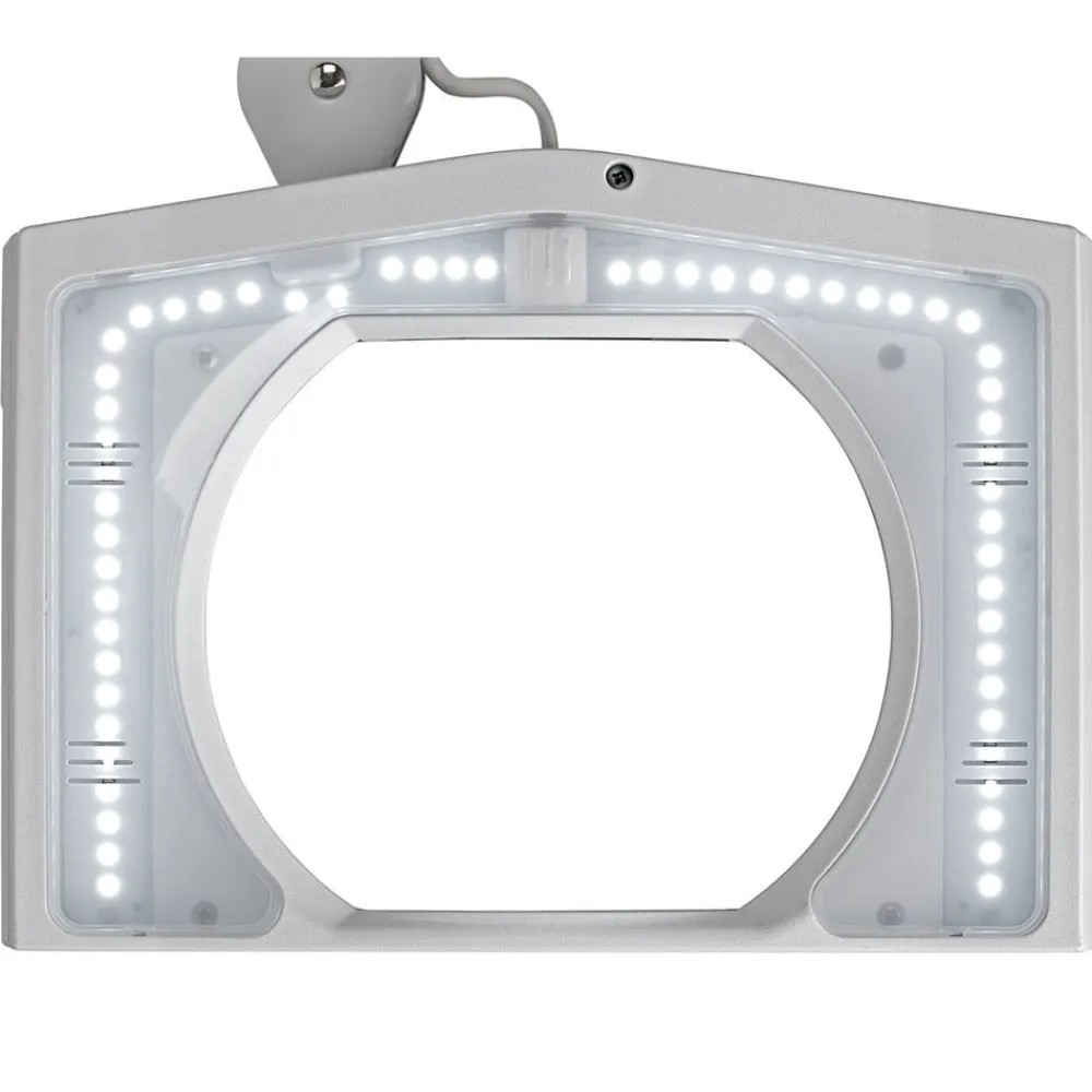 Maul Bordlamper>LED-forstørrelseslys vitrum, hvid, klemme, metal