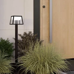 EGLO Solcelle Lampe Med Sensor|Solcellelamper>LED-gadelampe Altilia, højde 106 cm, sort, sensor