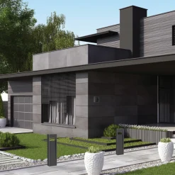 Zambelis Gadebelysning>LED-gadelampe E368, grafitfarvet, aluminium, højde 60 cm