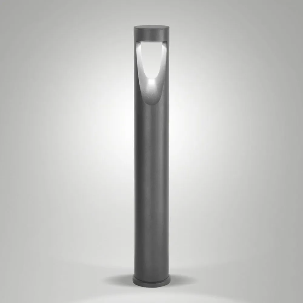 Fabas Luce Gadebelysning>LED-gadelampe Teo, 80 cm høj, sort, metal, IP65