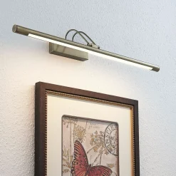 Lindby LED-gallerilampe Mailine, patineret messing