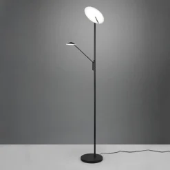 LED-gulvlampe Brantford læselampe sort mat^Trio Lighting Online